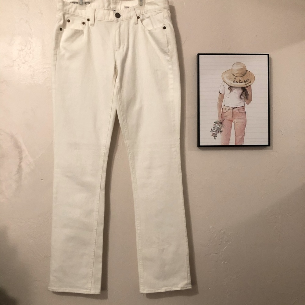 J. Crew Matchstick White Jeans 30R